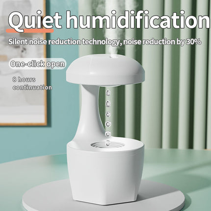 Anti-gravity humidifier with aromatherapy, large capacity, and silent operation