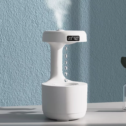 Anti-gravity humidifier with aromatherapy, large capacity, and silent operation